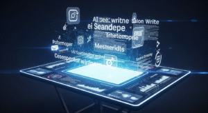 AI içerik üretimi görseli